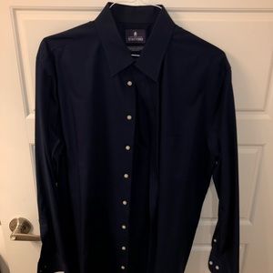 Navy Blue Stafford Performance Dress Shirt
